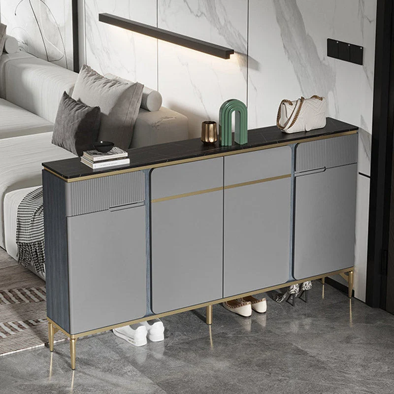 Mesa buffet de piedra estilo buffet Credenza con cajones y gabinetes Clearhalo