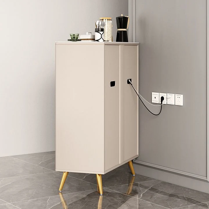 Mesa buffet de piedra, tablero auxiliar de estilo moderno con gabinetes y cajones Blanco Clearhalo