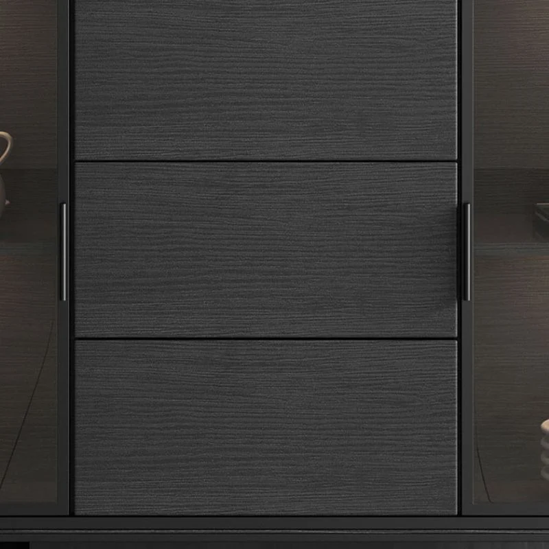 Mesa buffet de piedra, tablero auxiliar de estilo moderno con cajones y gabinetes Gris Clearhalo