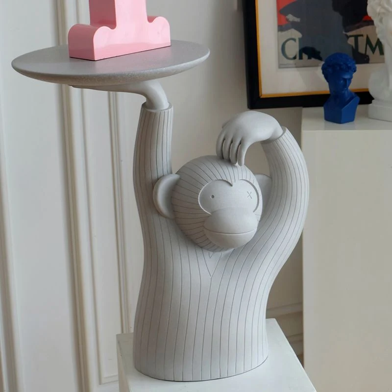 Mesa de cóctel de café con tapa de una sola bandeja redonda de metal con pedestal de 12" de ancho Gris Clearhalo