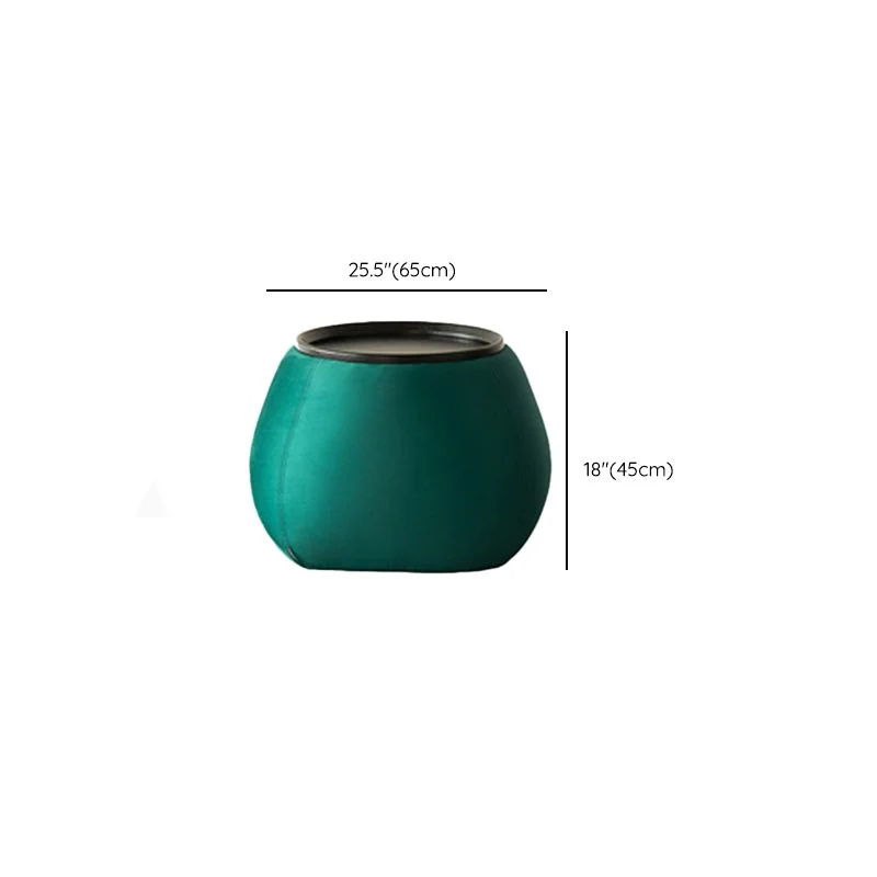 Mesa de cóctel de centro negra de madera redonda contemporánea con almacenamiento Clearhalo
