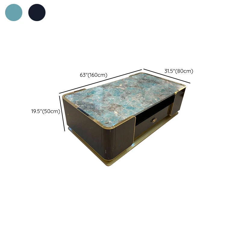 Mesa de cóctel individual de metal dorado Glam de 31" de ancho con almacenamiento Clearhalo