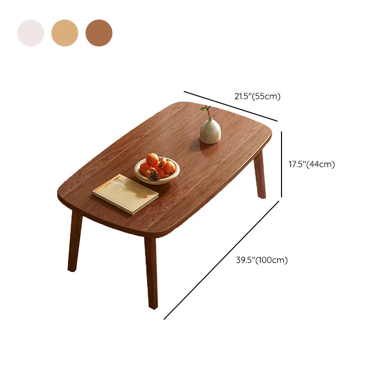 Mesa de centro contemporánea de 21" de ancho, mesa de cóctel de café individual con 4 patas Clearhalo