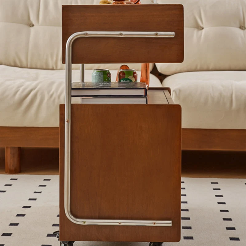 Mesa de centro Robert con ruedas en Brone y cajón Stogage Clearhalo