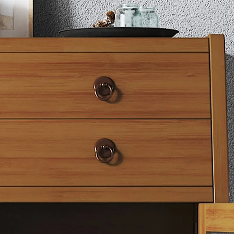 Mesa de comedor de estilo moderno, mesa de buffet de bambú de 38 pulgadas de altura para cocina Clearhalo