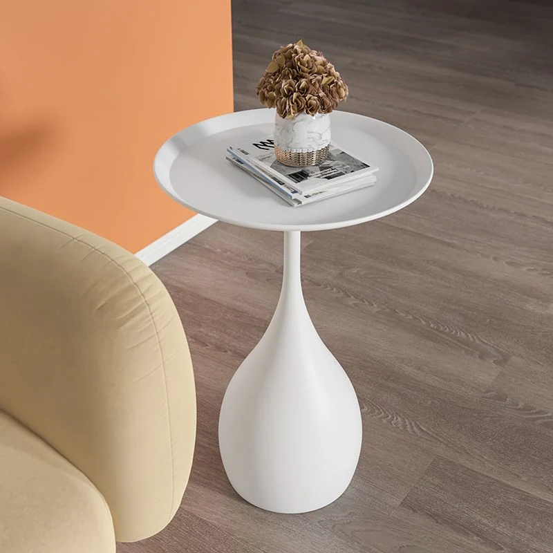 Mesa decorativa contemporánea Mesita de noche Mesa de noche de metal para dormitorio Naranja Clearhalo