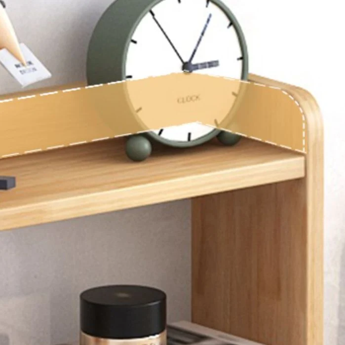 Mesa decorativa contemporánea Mesita de noche Mesa de noche de madera maciza para dormitorio Naturales Clearhalo