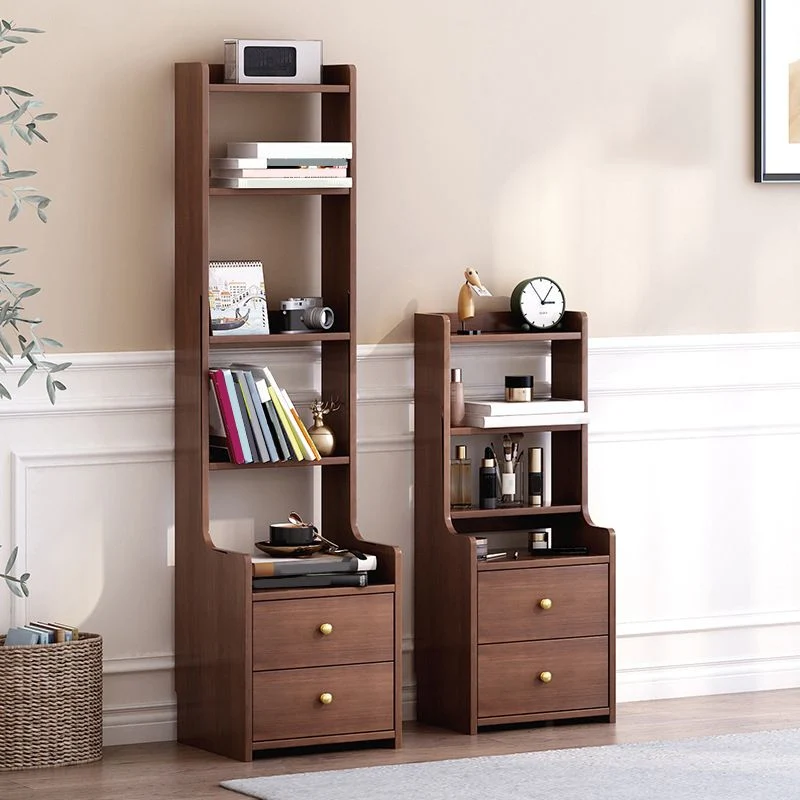 Mesa decorativa contemporánea Mesita de noche Mesa de noche de madera maciza para dormitorio Naturales Clearhalo