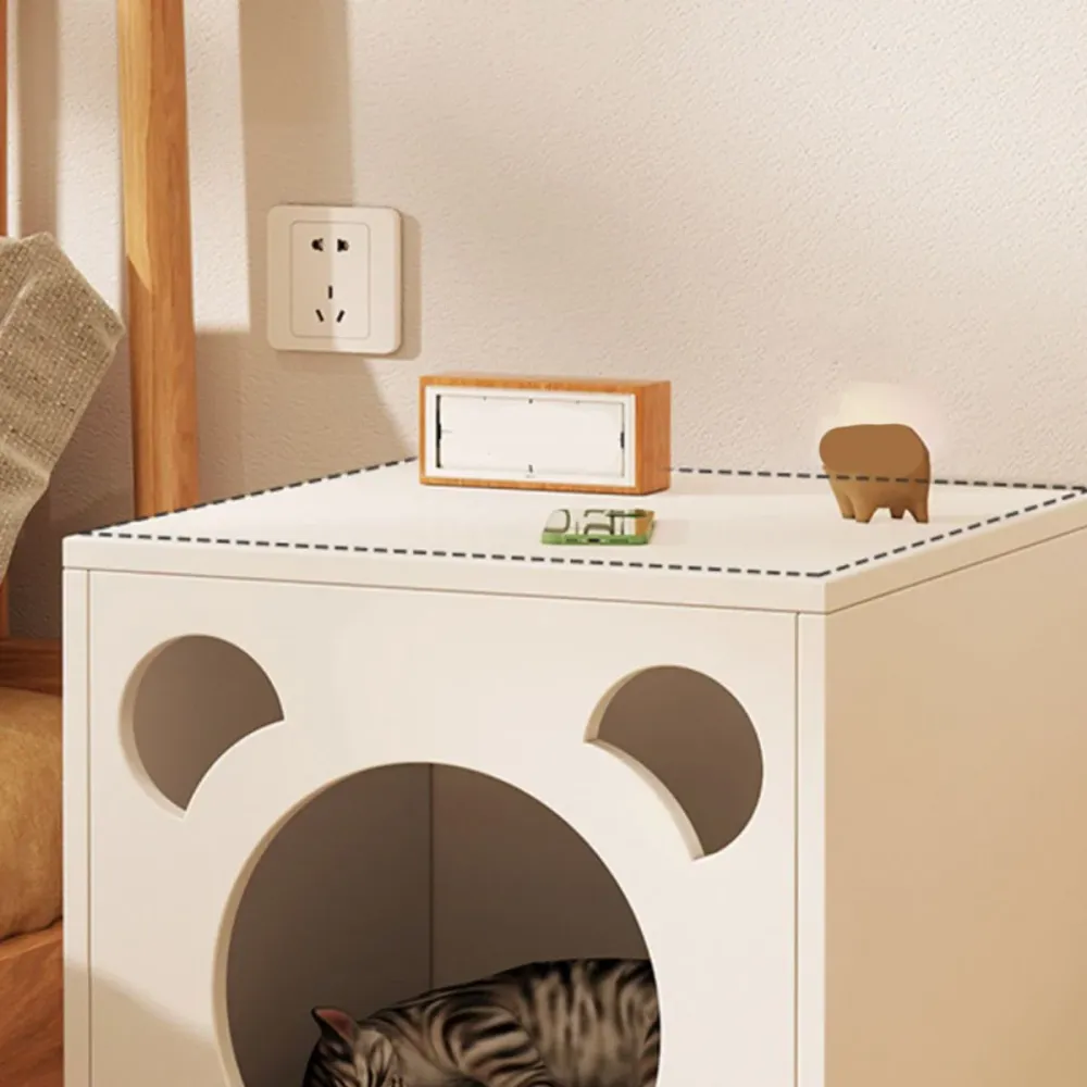 Mesa decorativa de madera artificial Mesita de noche Almacenamiento moderno Mesita de noche Patas Madera Clearhalo