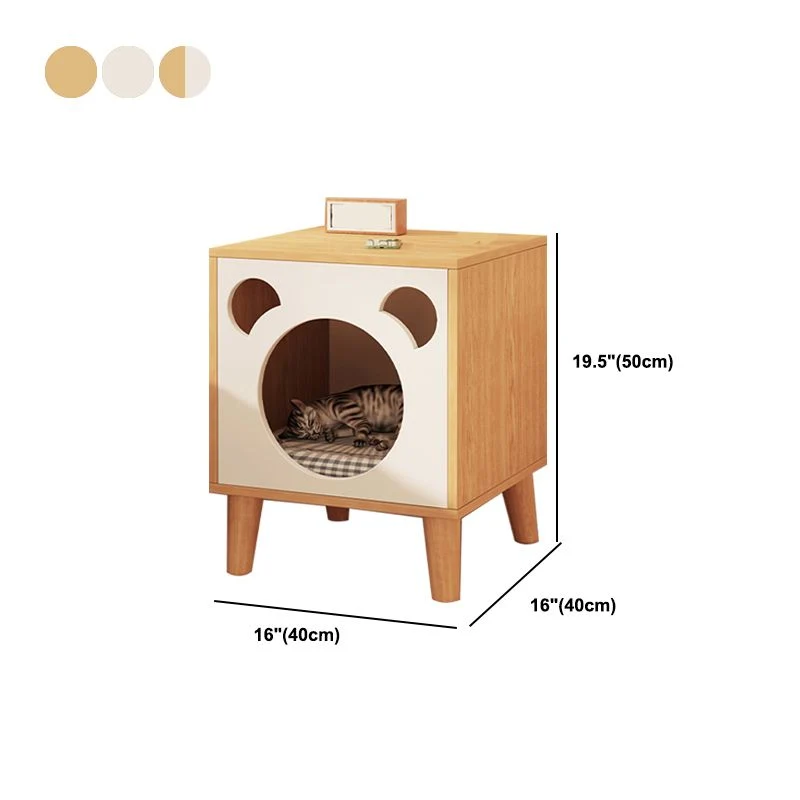Mesa decorativa de madera artificial Mesita de noche Almacenamiento moderno Mesita de noche Patas Madera Clearhalo
