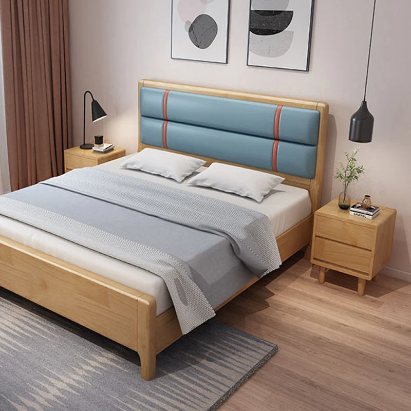 Mesa decorativa de madera maciza Mesita de noche Mesa de noche contemporánea con cajones Clearhalo
