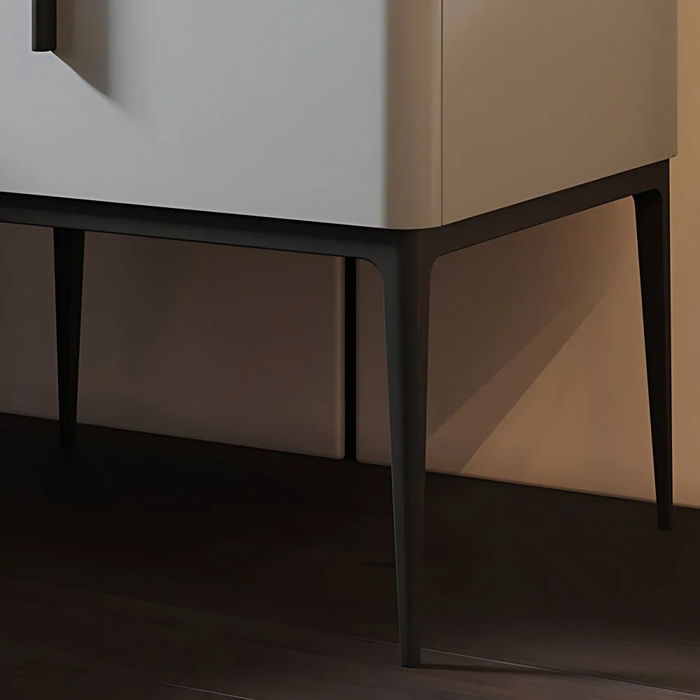Mesa decorativa de madera Mesita de noche moderna con cajón Blanco Clearhalo