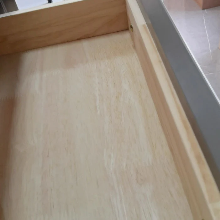 Mesa decorativa de madera Mesita de noche moderna con cajones Gris Clearhalo
