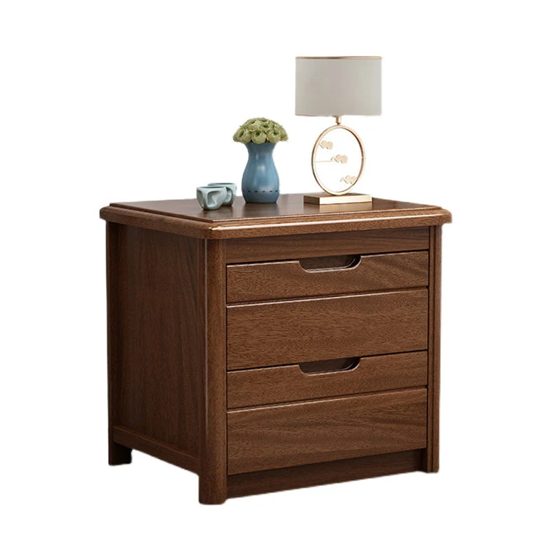 Mesa decorativa moderna Mesita de noche con acabado antiguo y cajones Madera Clearhalo