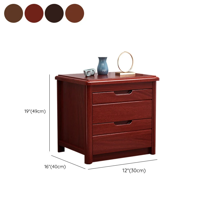 Mesa decorativa moderna Mesita de noche con acabado antiguo y cajones Madera Clearhalo