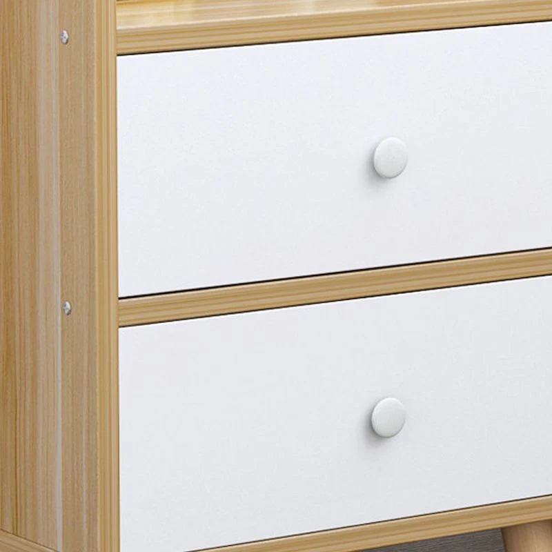 Mesa decorativa moderna Mesita de noche con acabado antiguo y patas Nogal Clearhalo