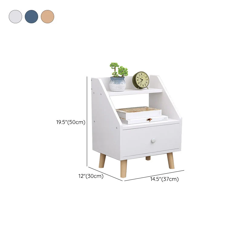 Mesa decorativa moderna Mesita de noche con acabado antiguo y patas Nogal Clearhalo