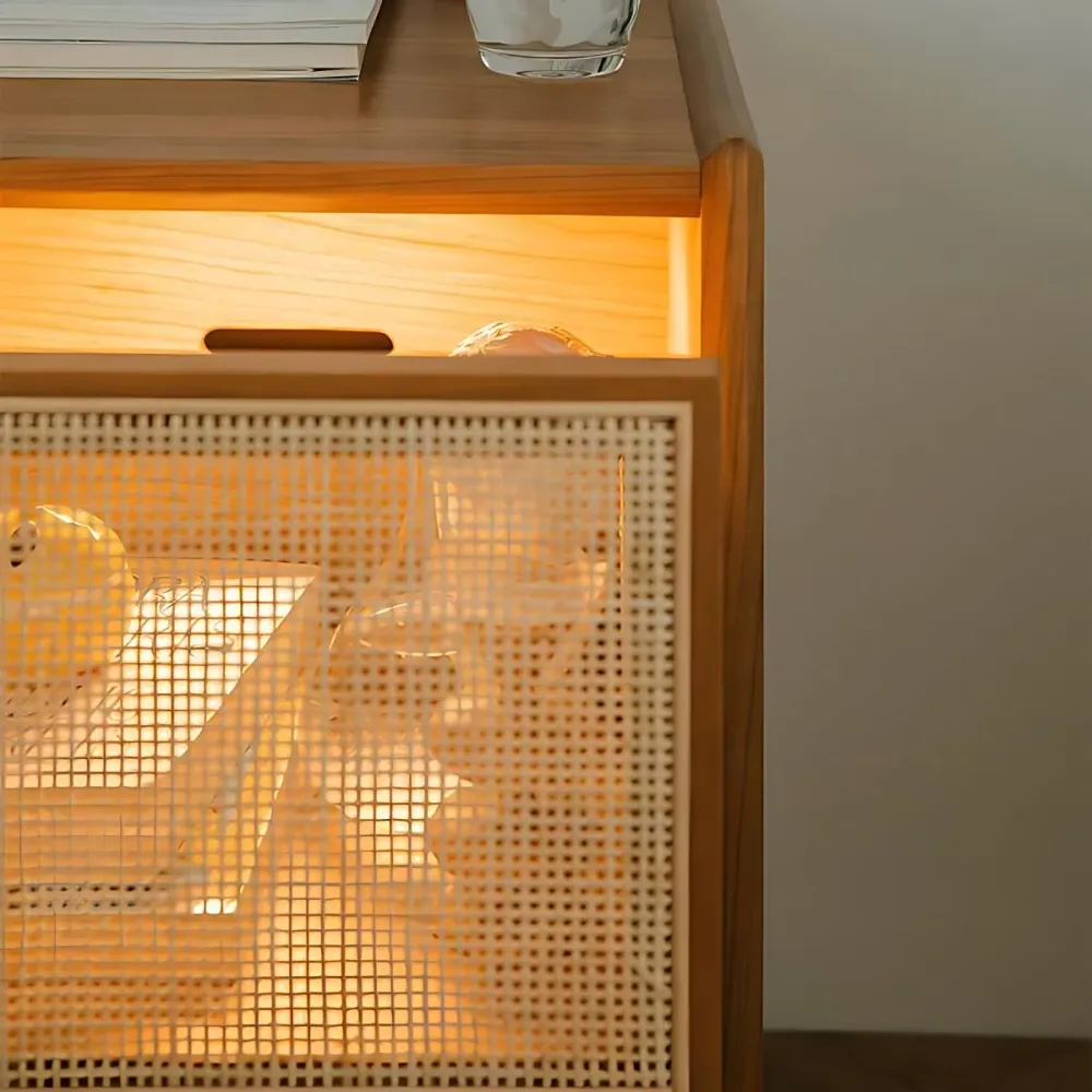 Mesa decorativa moderna, mesita de noche de madera para dormitorio y hogar Madera Clearhalo