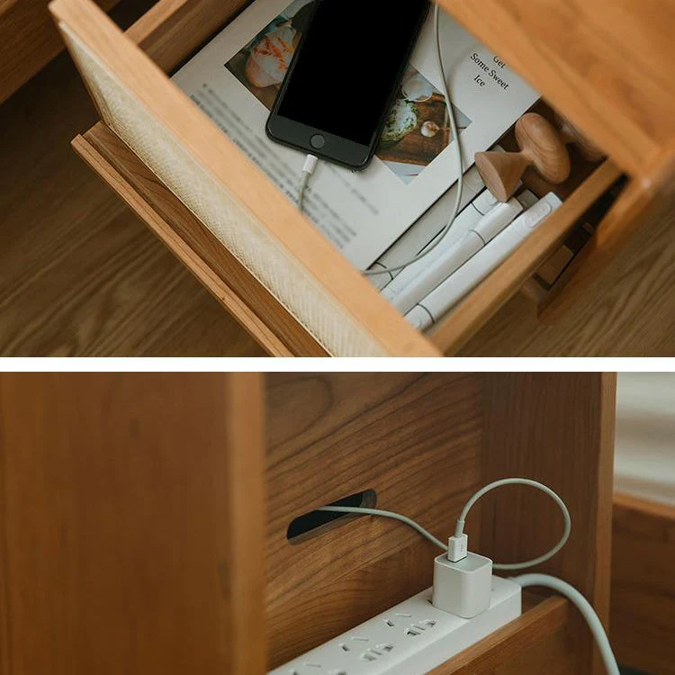 Mesa decorativa moderna, mesita de noche de madera para dormitorio y hogar Madera Clearhalo
