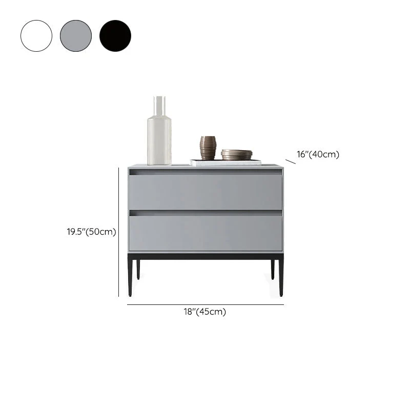 Mesa decorativa moderna Mesita de noche Mesita de noche de madera para dormitorio Gris Clearhalo