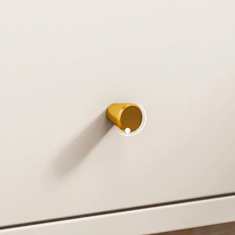 Mesa de noche contemporánea de madera maciza con cajón y almacenamiento Blanco Clearhalo
