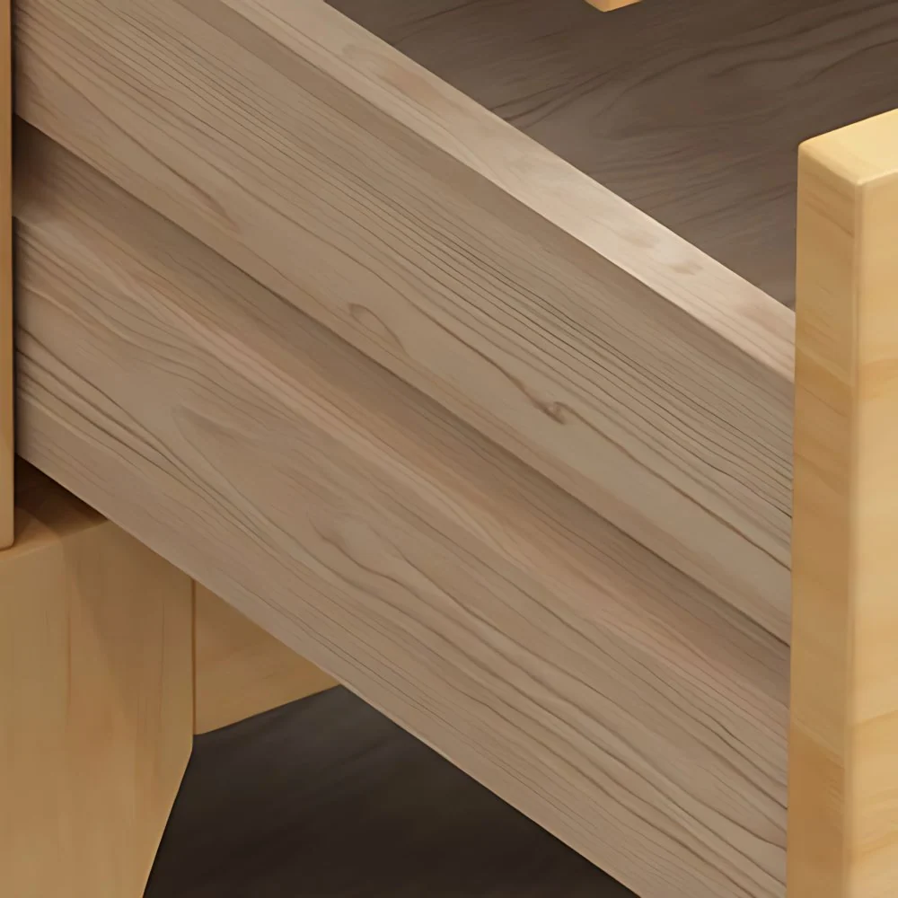 Mesa de noche de madera de 20" de alto con 2 cajones y patas incluidas Marron Clearhalo