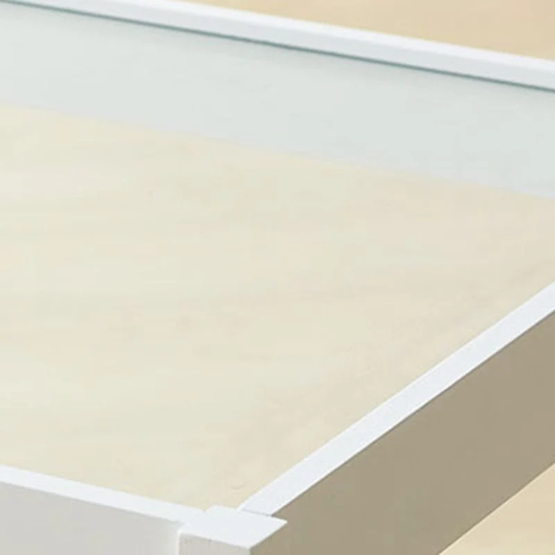 Mesa de noche moderna con tapa de cristal, mesita de noche de bambú con almacenamiento abierto y patas Naturales Clearhalo