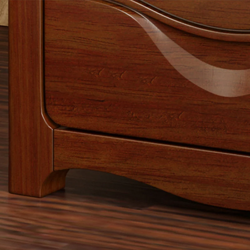 Mesa de noche moderna de madera maciza, 2 cajones, patas de 20 pulgadas de alto, mesita de noche incluida Naturales Clearhalo