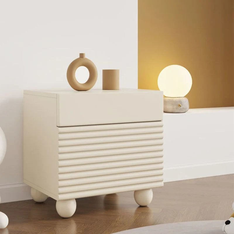 Mesita de noche de almacenamiento modernista con 2 cajones, mesita de noche para el hogar Rosa Clearhalo