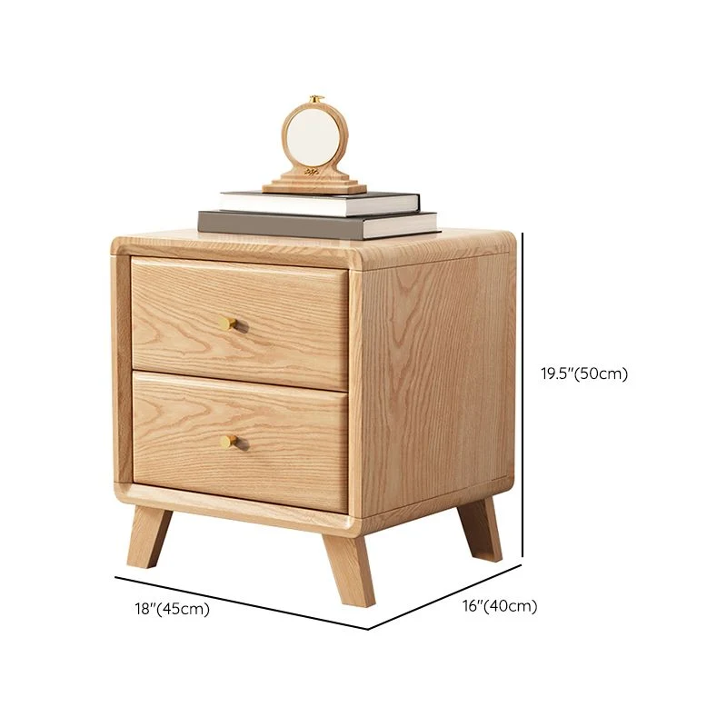 Mesita de noche de almacenamiento modernista, mesita de noche de madera con 2/3 cajones para dormitorio Clearhalo