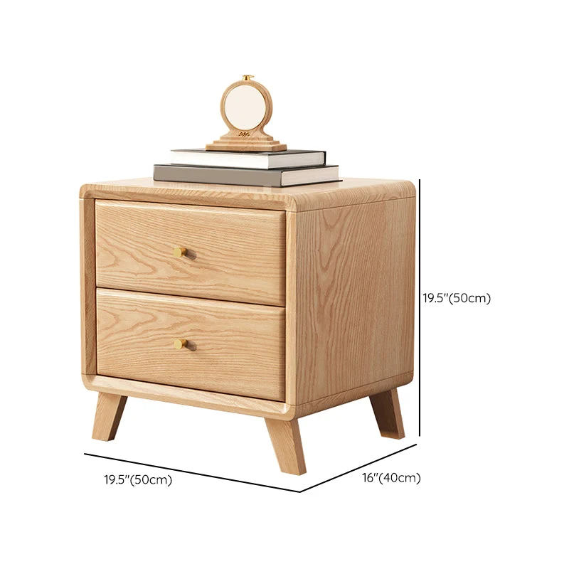 Mesita de noche de almacenamiento modernista, mesita de noche de madera con 2/3 cajones para dormitorio Clearhalo