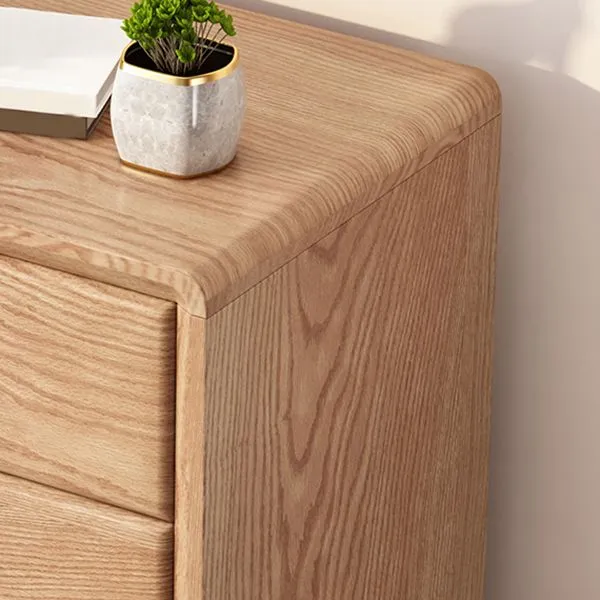Mesita de noche de almacenamiento modernista, mesita de noche de madera con 2/3 cajones para dormitorio Clearhalo