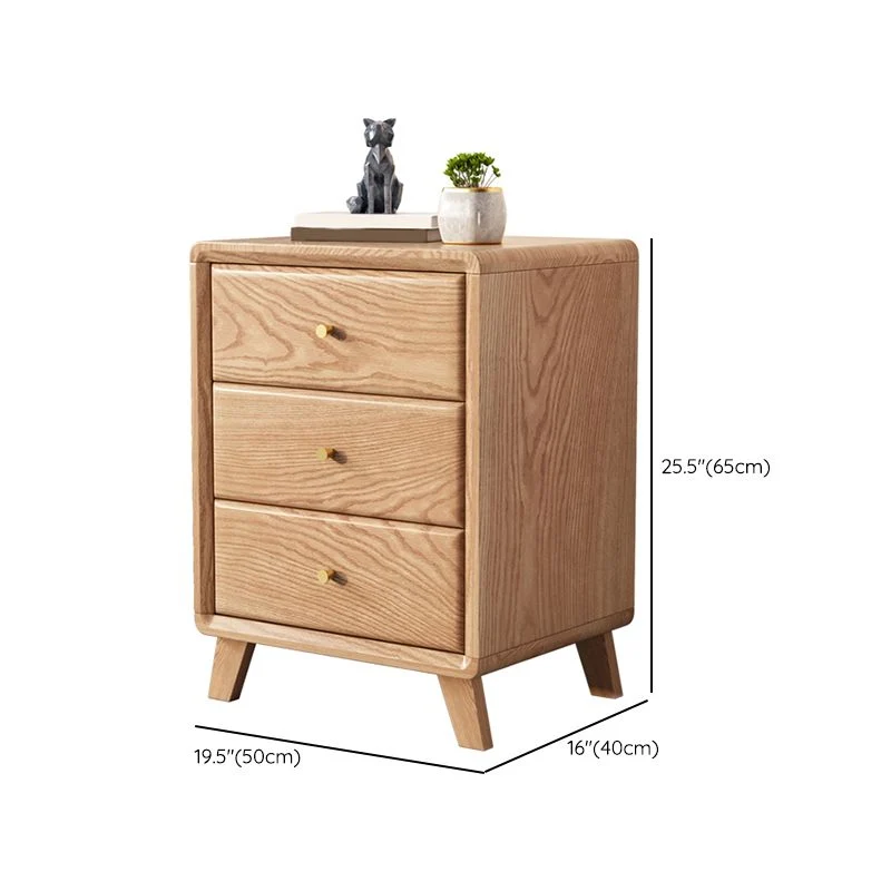 Mesita de noche de almacenamiento modernista, mesita de noche de madera con 2/3 cajones para dormitorio Clearhalo