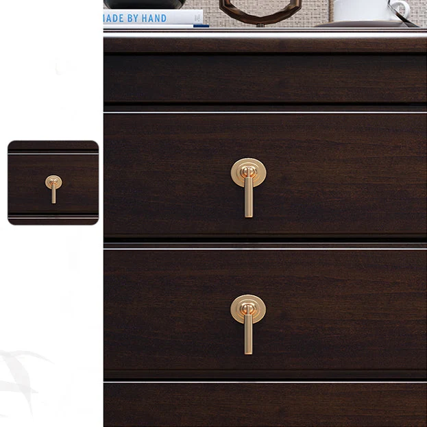 Mesita de noche de 2 cajones Mesita de noche contemporánea de madera maciza Madera espresso Clearhalo