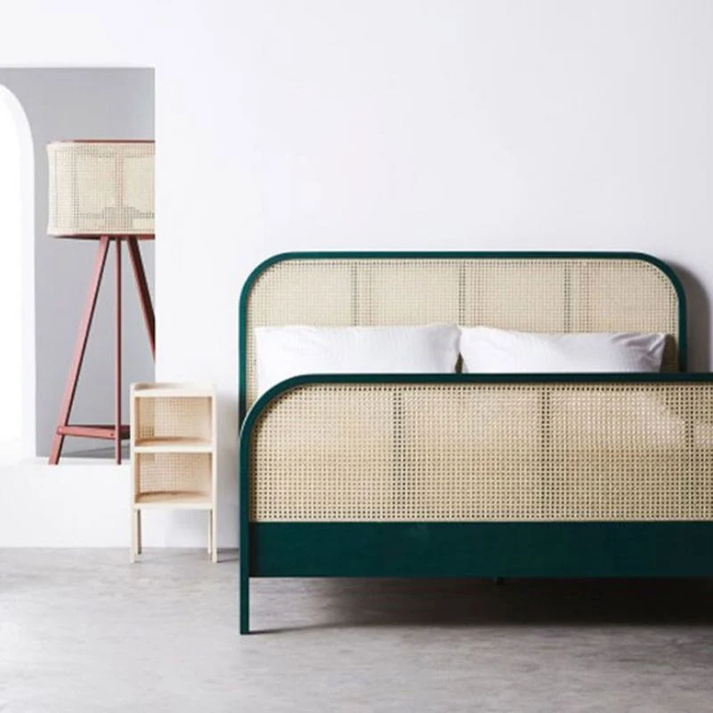 Mesita de noche con acabado antiguo y estantes, mesa decorativa contemporánea con almacenamiento abierto Naturales Clearhalo