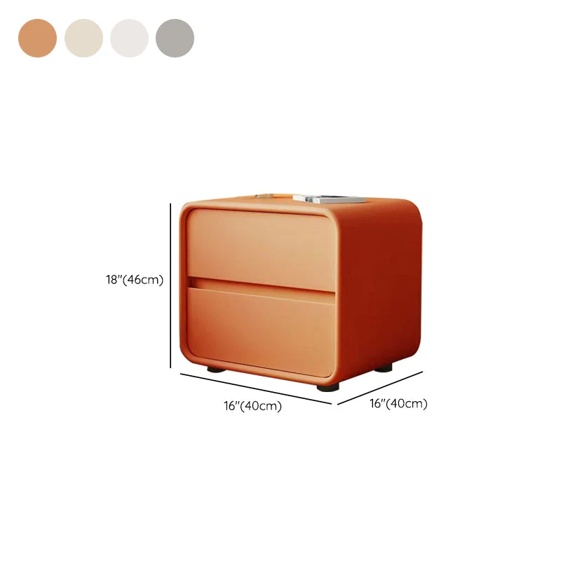 Mesita de noche con cajón y mesa decorativa contemporánea Blanco Clearhalo