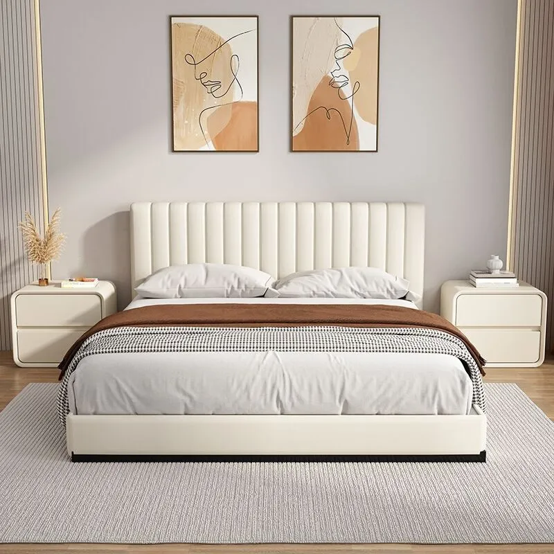 Mesita de noche con cajón y mesa decorativa contemporánea Blanco Clearhalo