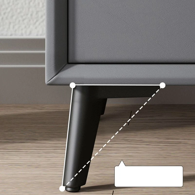 Mesita de noche con cajón y mesa decorativa contemporánea Blanco Clearhalo
