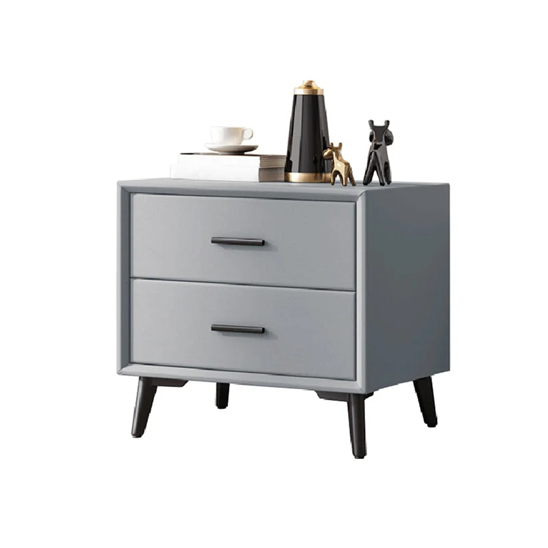 Mesita de noche con cajón y mesa decorativa contemporánea Blanco Clearhalo
