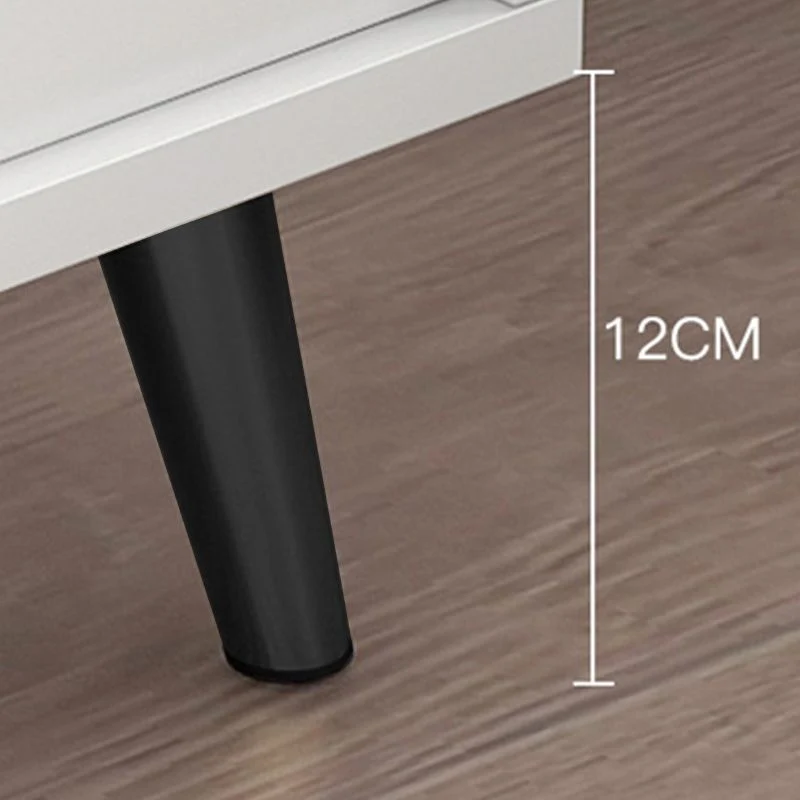 Mesita de noche con cajones modernos incluidos, mesa de noche de madera fabricada para dormitorio Blanco Clearhalo