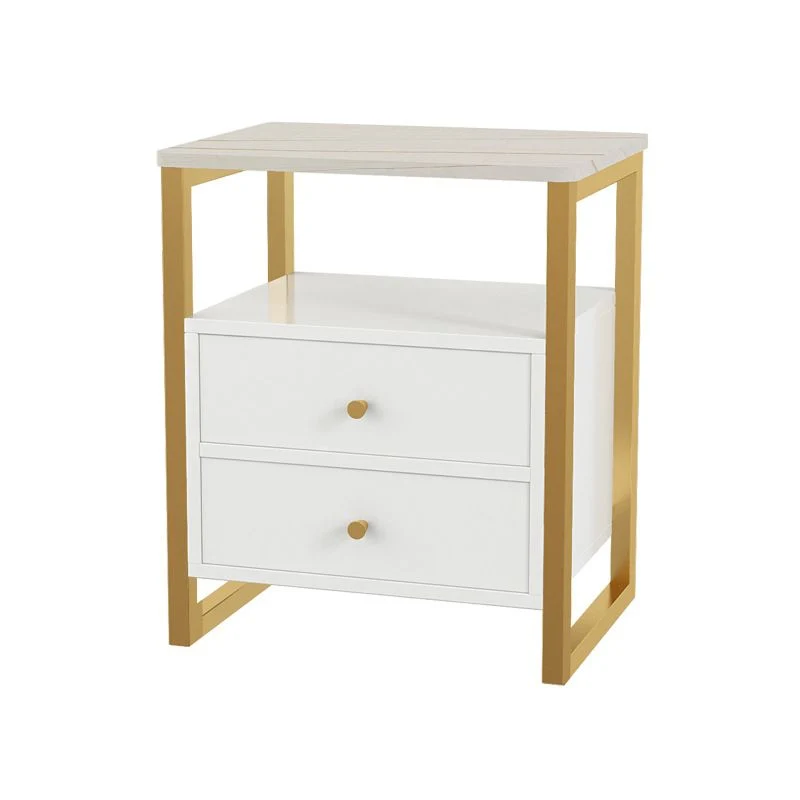 Mesita de noche con cama de piedra, mesa decorativa Glam, mesita de noche para dormitorio Clearhalo