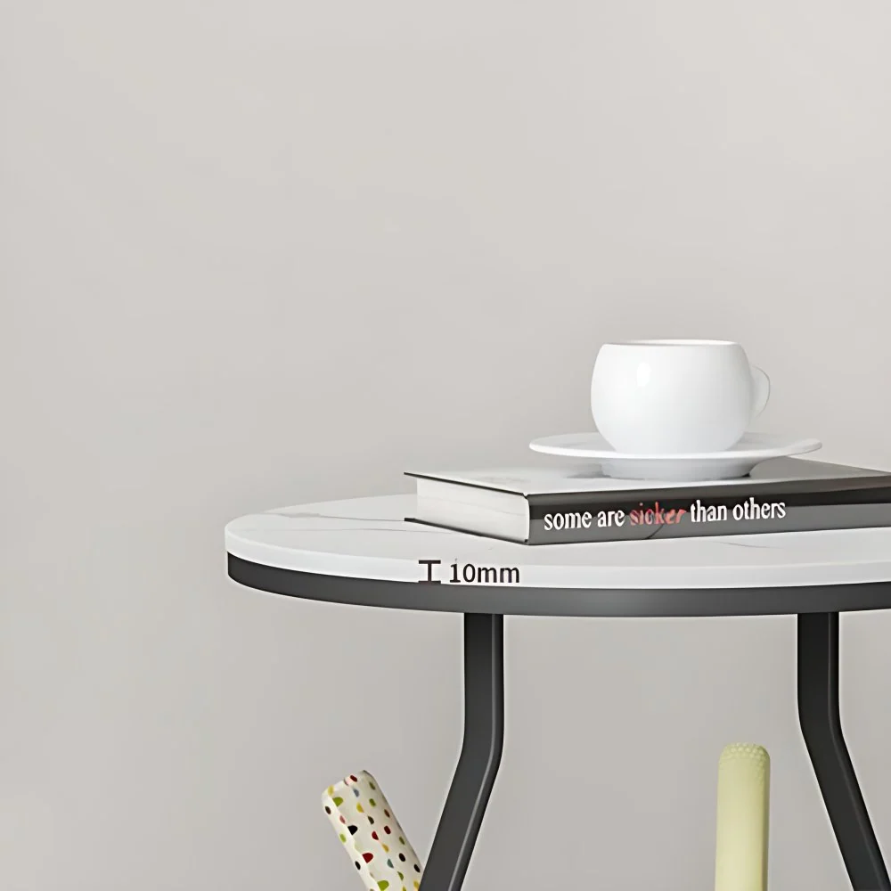 Mesita de noche con 1 estante, mesa decorativa Glam, acabado antiguo Clearhalo