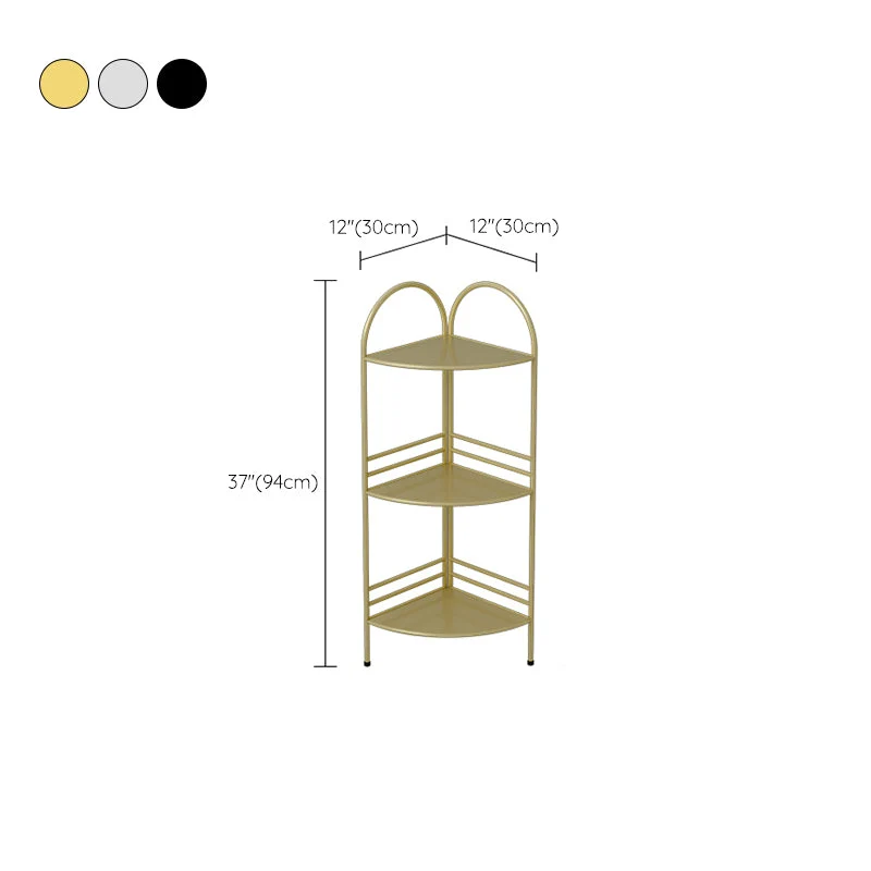 Mesita de noche con mesa decorativa Glam, acabado antiguo, mesita de noche abierta con almacenamiento Oro Clearhalo