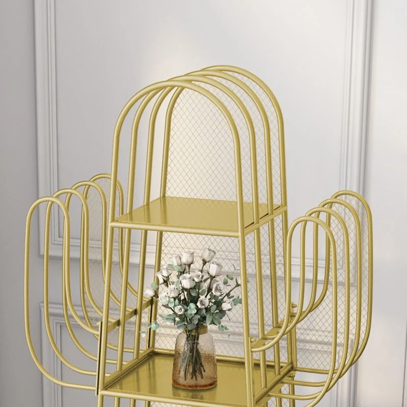 Mesita de noche con mesa decorativa Glam, almacenamiento abierto, mesa de noche con acabado antiguo Verde Clearhalo