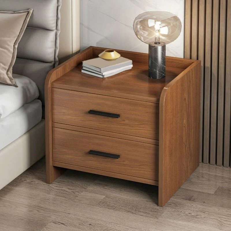 Mesita de noche contemporánea con acabado antiguo, mesa decorativa, mesita de noche de madera Clearhalo