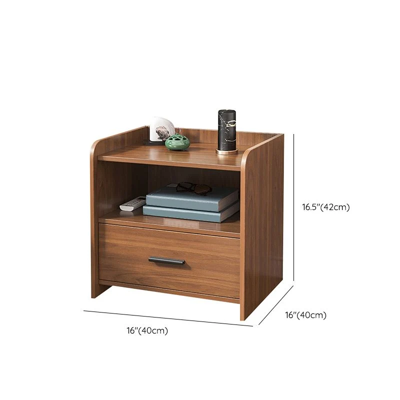 Mesita de noche contemporánea con acabado antiguo, mesa decorativa, mesita de noche de madera Clearhalo