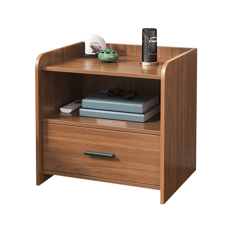 Mesita de noche contemporánea con acabado antiguo, mesa decorativa, mesita de noche de madera Clearhalo