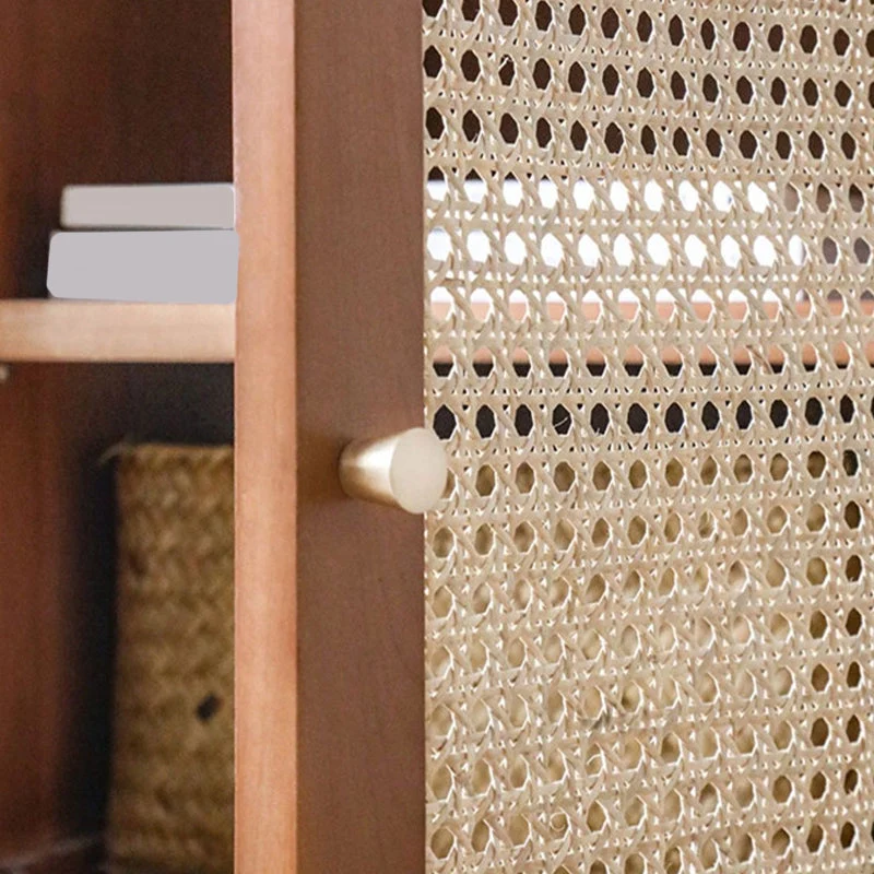 Mesita de noche contemporánea con acabado antiguo, mesita de noche con puertas Blanco Clearhalo