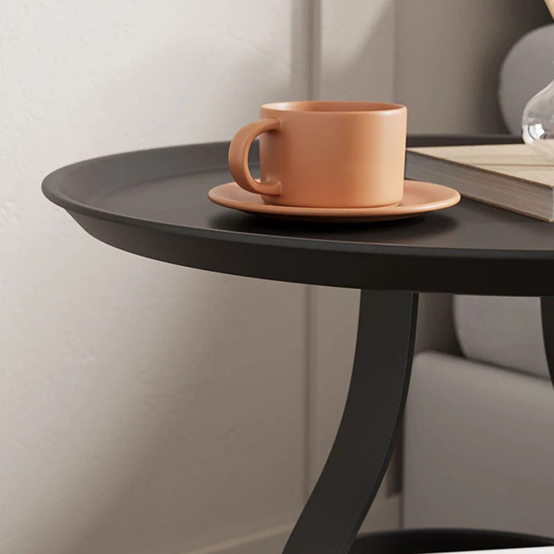 Mesita de noche contemporánea con almacenamiento abierto, mesa decorativa de metal, mesita de noche para dormitorio Naranj...