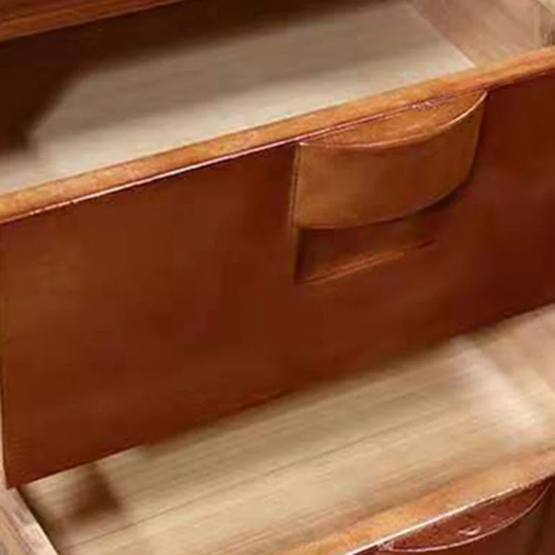 Mesita de noche contemporánea con 2 cajones y acabado antiguo Madera Clearhalo
